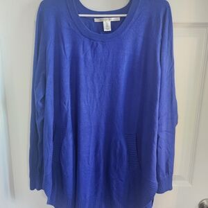 Max Studio Royal Blue Crew Neck Sweater
